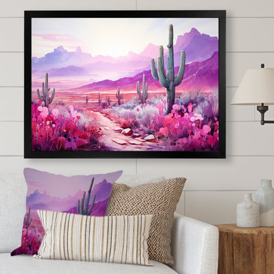 Cactus magenta mirage sur toile