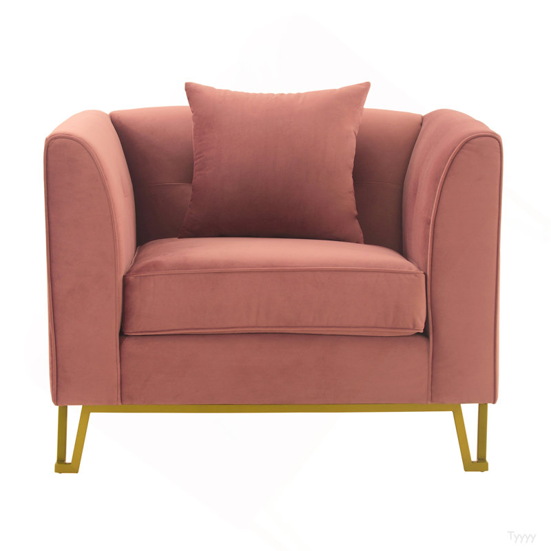 Fauteuil d'appoint rembourré Wynnora Blush