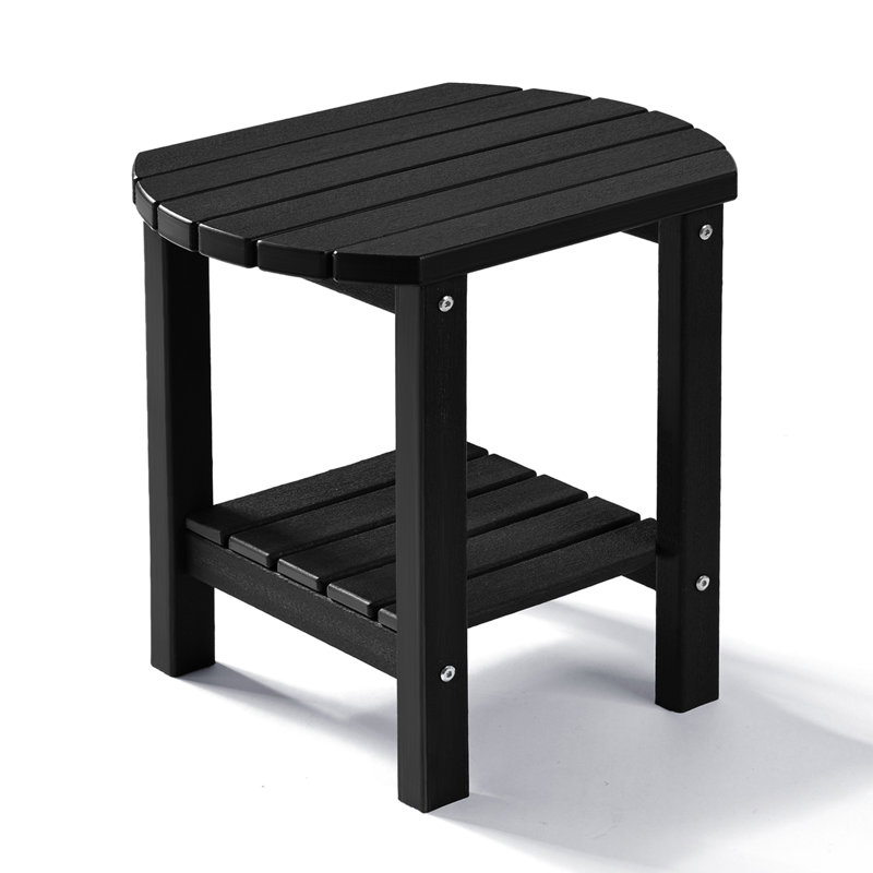 Table d'appoint extérieure 17 po 2 niveaux, Noir