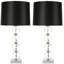 Ensemble de lampes de table transparentes et métalliques 30 po Gagnier-923204600