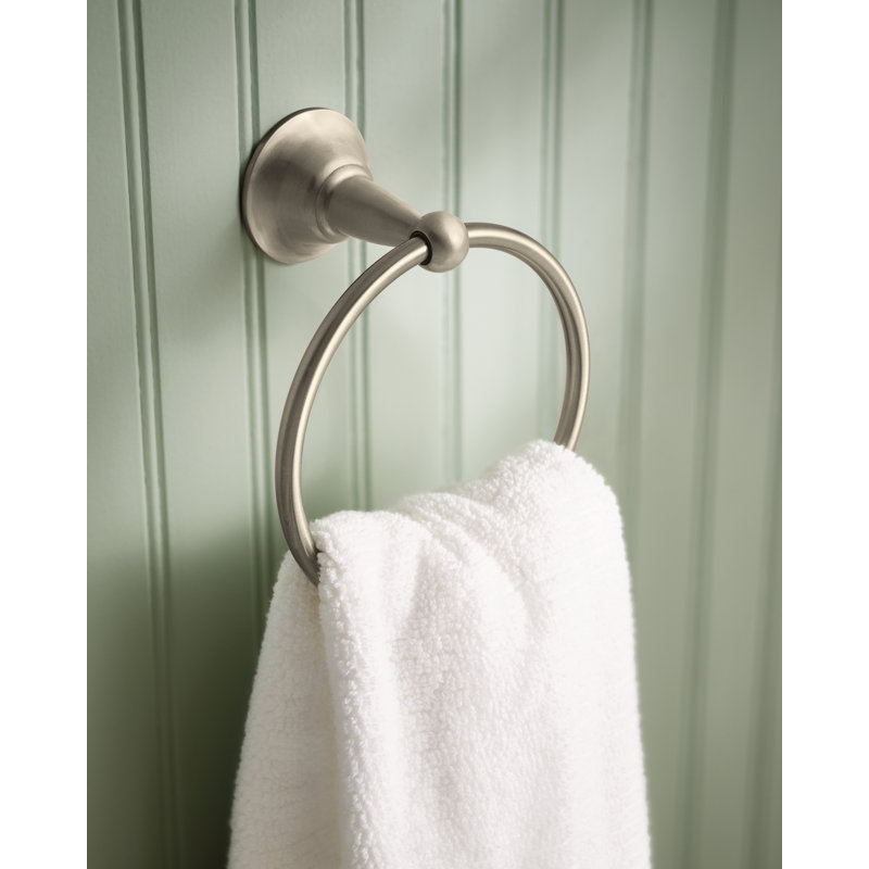 Sage Towel Ring, Brushed Nickel