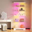 5-Tier Tempered Glass Display Cabinet with Motion Sensor RGB Lights-1479731469
