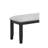 Stylish Upholstered Bench In Black And Gray For Dining Living Rooms Grey