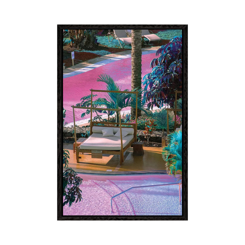 Virtual Paradise 1 Piece Wall Art on Canvas, 66.04cm H x 45.72cm W x 3.81cm D, Black Framed