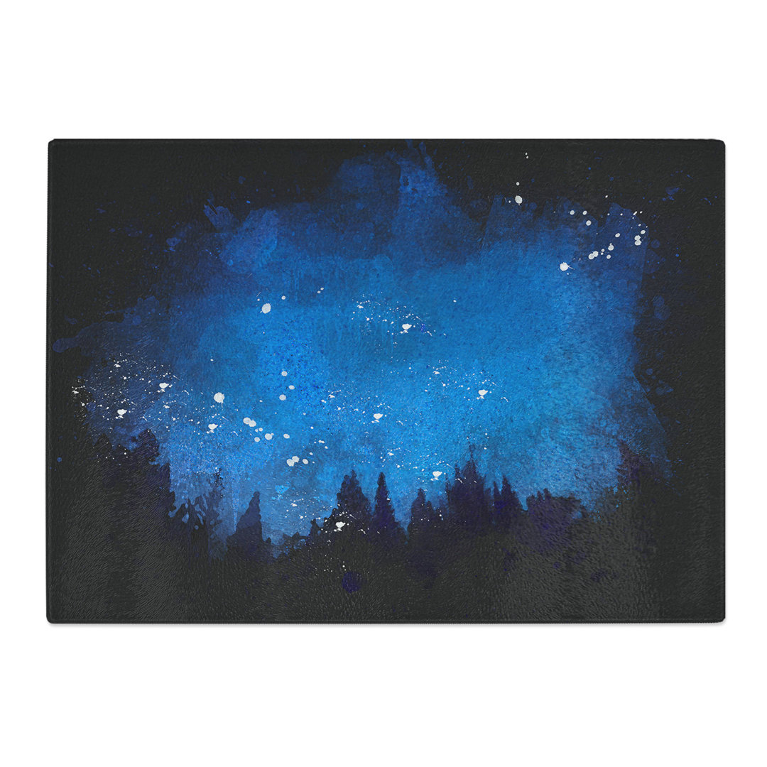 Tempered Glass Stars at Night Chopping Board
