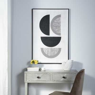Half Plates - Contemporary Hand Painted Framed Canvas Wall Art