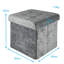 Chaudhary 30cm Wide Velvet Square Solid Colour Ottoman with Storage-1941607780