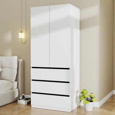 Armoire penderie à 3 tiroirs Ziniah