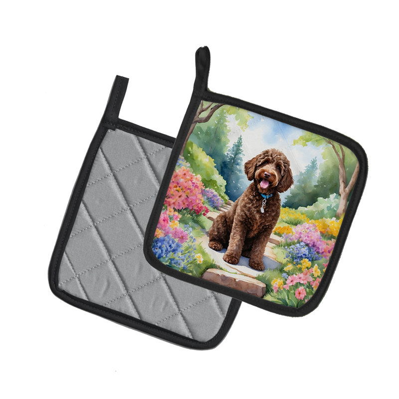 Caroline's Treasures Floral Polyester Potholder Set