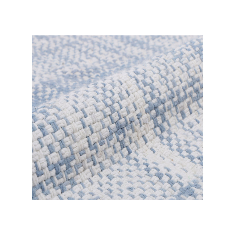 Abstract Area Rug in Blue/Gray, Rectangle 6' x 9'