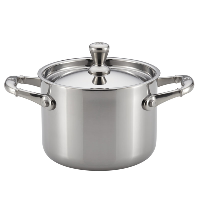 Ruffoni Symphonia Cupra Soup Pot with Lid, Silver, 0.61 qt.