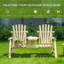 Chaise 2 places Adirondack en bois, banc de patio avec table, fauteuil d'extérieur avec causeuse-1040094528