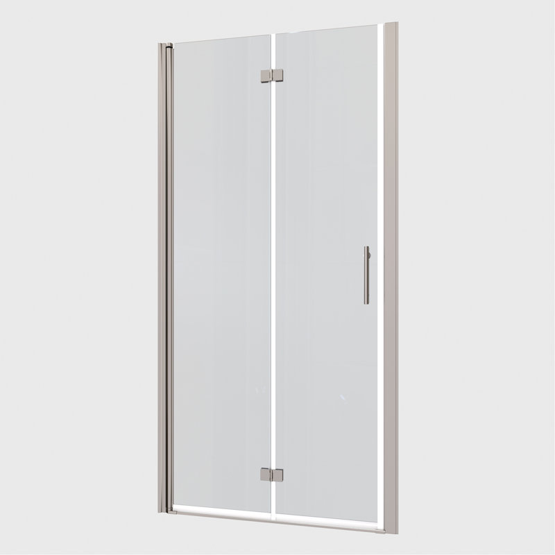 1 3/8" Adjustment,Universal Pivot Shower Door, With 1/4" Tempered Glass Finish 3472, Chrome