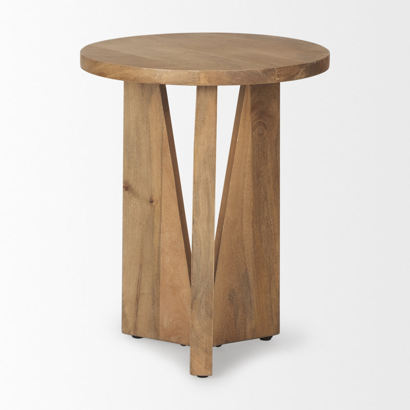 Camerron Solid Wood End Table, Light Brown