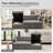 92.5" W Corduroy Upholstered Reversible Sleeper Sofa and Chaise with Storage-501710789