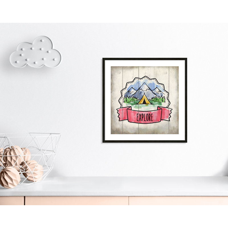 «Adventure is out There 2», art encadré, 26.5" H x 26.5" W x 1.18" D, Cadre boîte à grain de bois noir