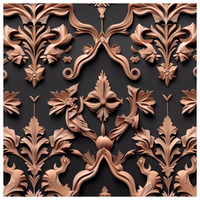 Rideaux de douche Ornate Bronze, 70in W x 84in H