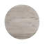 Table basse 36 pouces, forme de tambour fabriqué à la main, bois de manguier blanc délavé sablé