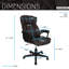 Fauteuil de direction ergonomique à dossier haut en similicuir brun Techni Mobile-1006860209