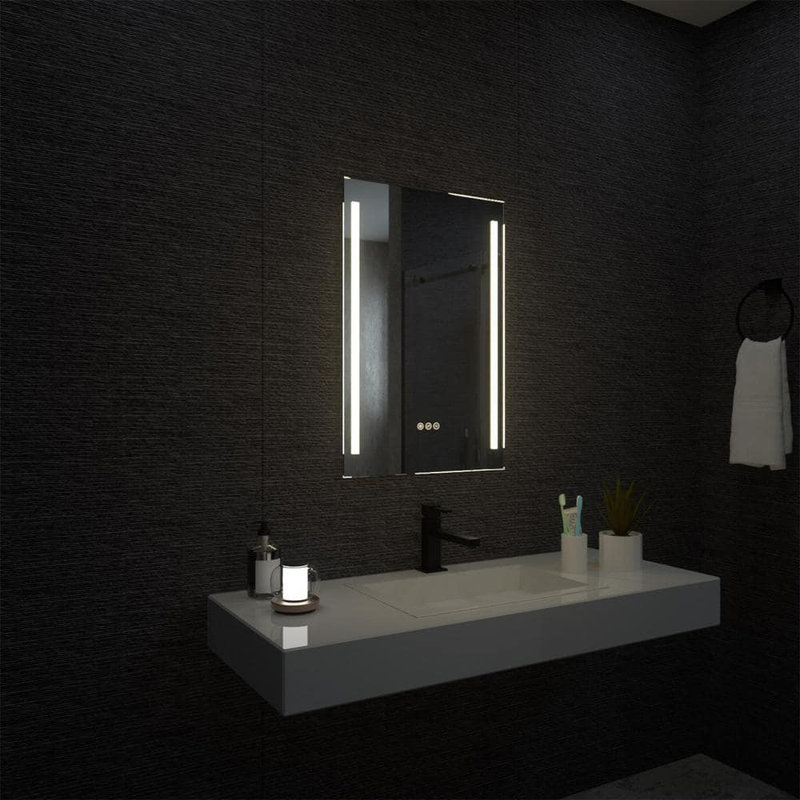 Miroir de salle de bain Crystianna, 30 po x 20 po