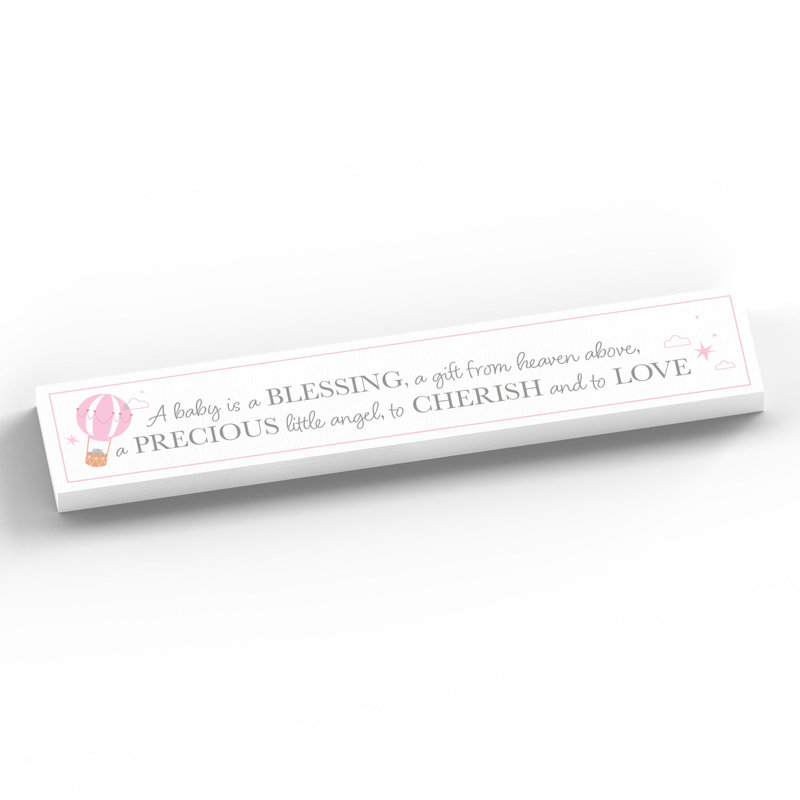 Lynnfield Text & Numbers Letter Block, White/Pink