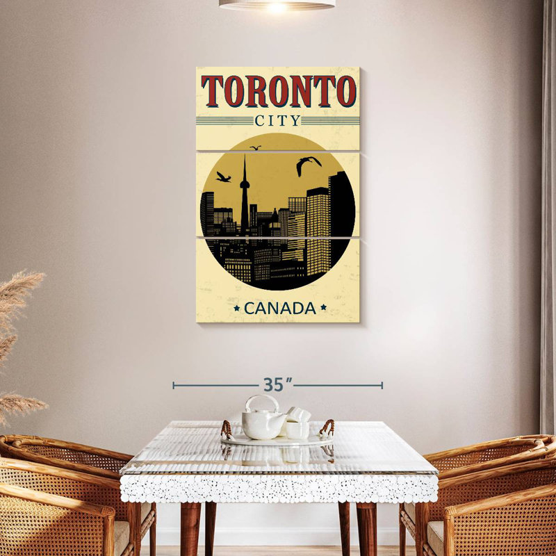 Affiche rétro Toronto, H 45 po x l 28 po