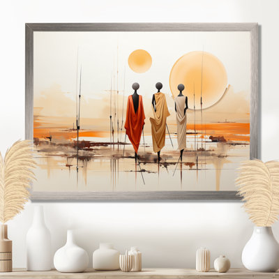 Bushmen africain du Kalahari I - art mural tribal africain