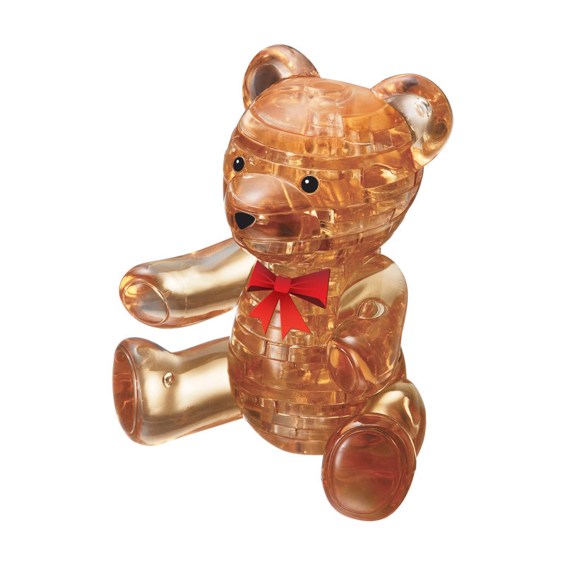 Ours en peluche en cristal 3D