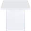 Table de bout blanche ultrabrillante