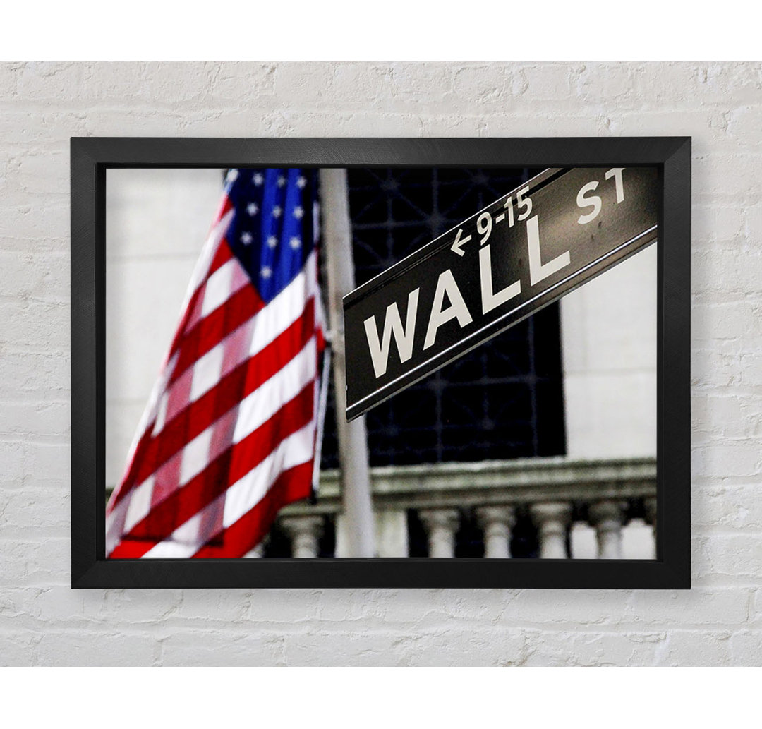 Wall Street Flag - Einzelner Bilderrahmen Kunstdrucke