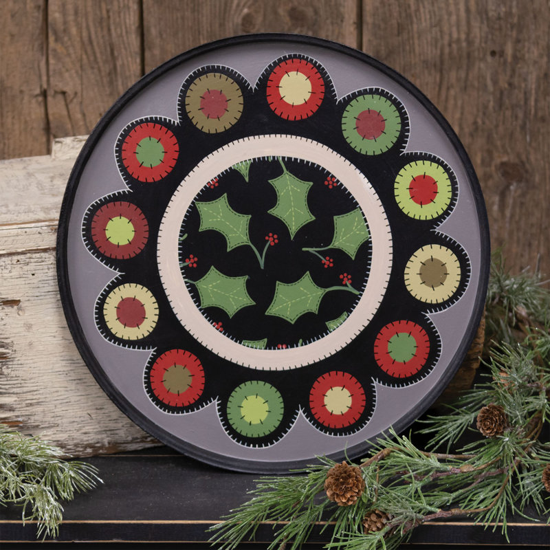 Plateau rond Esmeraida Holly & Berries