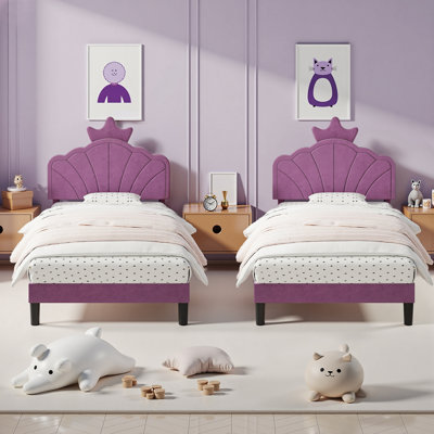 Cimahi Upholstered Scalloped Bed by Everly Quinn