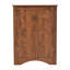 Armoire de rangement triangulaire brune avec tablettes réglables-843251649