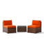 Treyshun 7 Piece Wicker Outdoor Modular Sectional Seating Group with Optional Fire Pit Table-574035256-554934441
