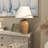 Ilana Ceramic Distressed Antique Style Textured Pot Vase Light Brown Table Lamp-1020625209
