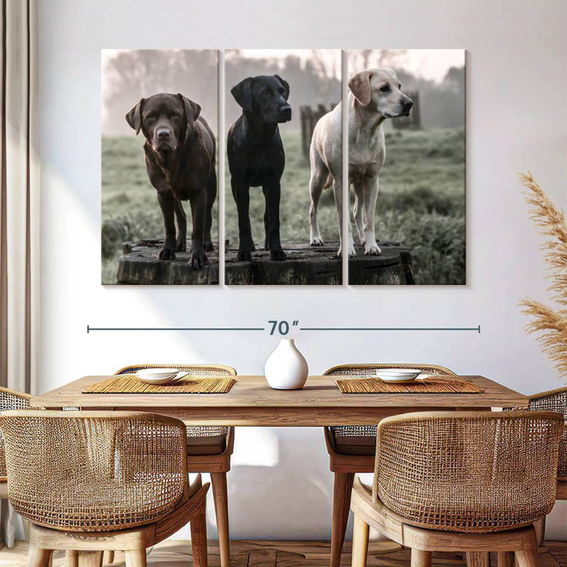 Labrador Dogs, 42" H x 65" W