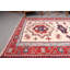 Tapis boho rétro rouge turc: tapis décoratif antique de style Anatolien pour le salon