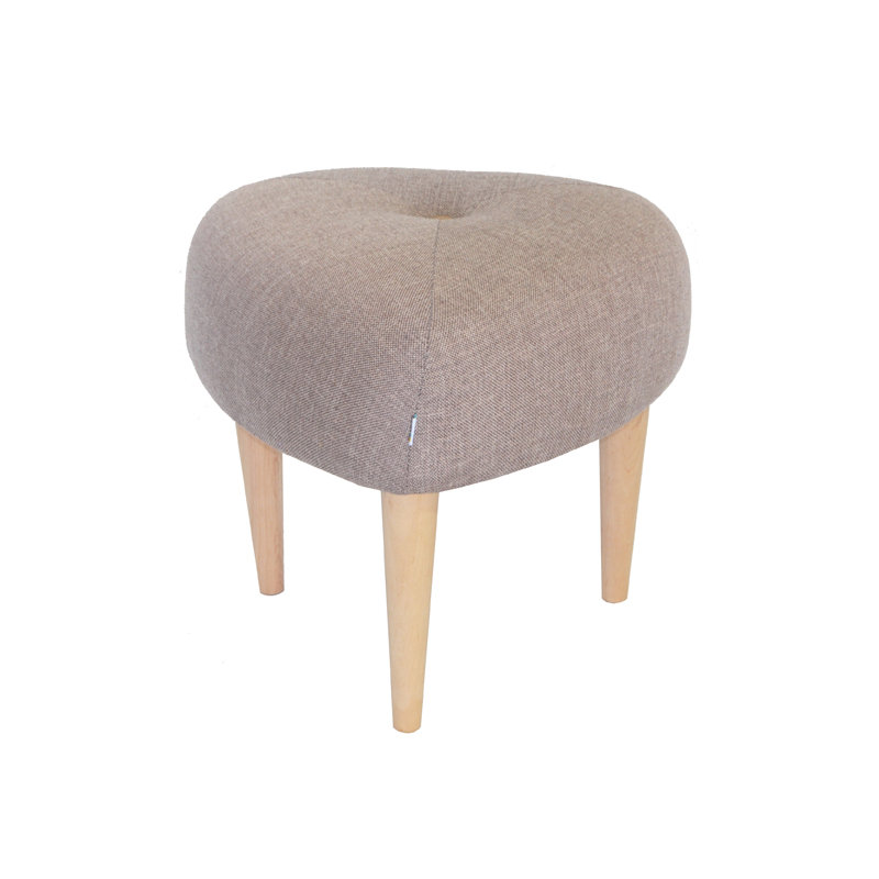 Solid + Manufactured Wood Accent Stool, Beige