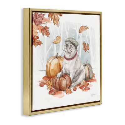 "Autumnal Bulldog Scene", art mural par Mary Urban