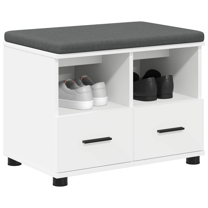 Storage Bench, White, 46cm H x 60cm W x 38cm D