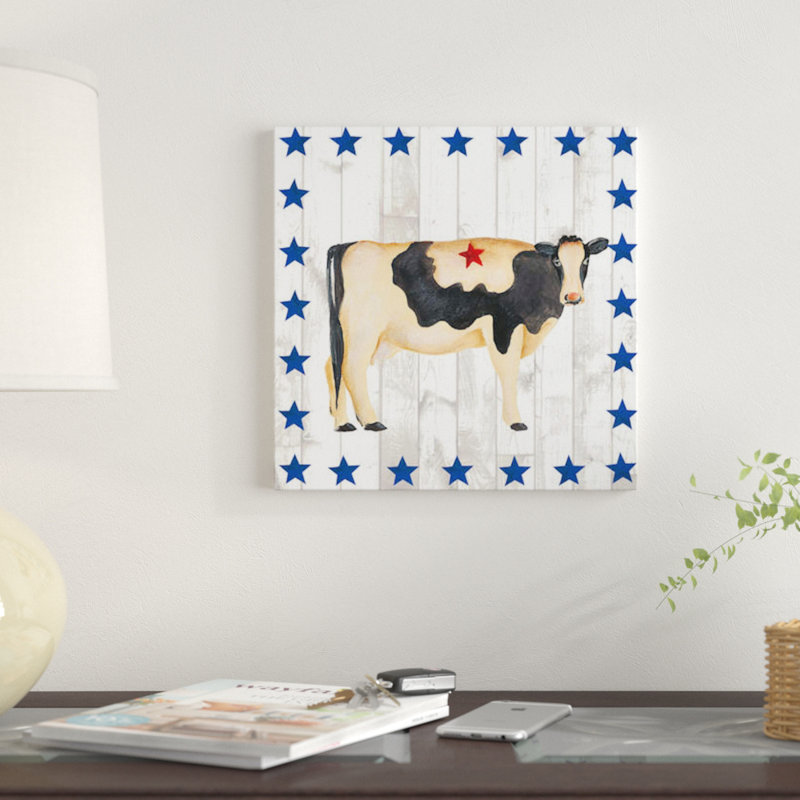 «Americana Animals III» par Regina Moore, impression sur toile tendue sur châssis, H 18 po x l 18 po x P 1,5 po, Toile tendue