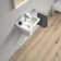 Starck 3 White Ceramic Rectangular Wall Mount Bathroom Sink with Overflow