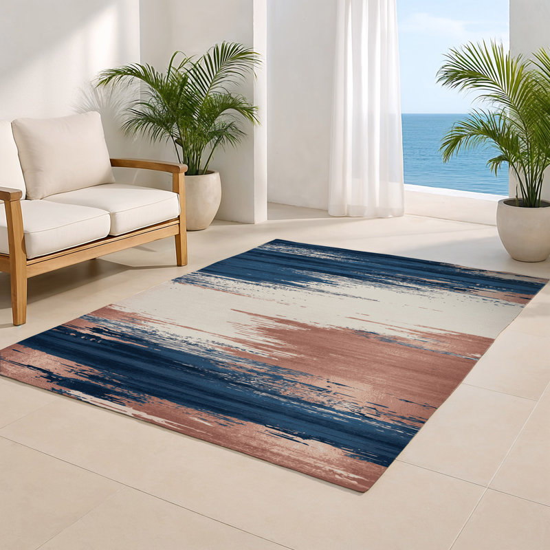 Watercolor Gray Indoor and Outdoor Area Rug, Rectangle 2' x 3'