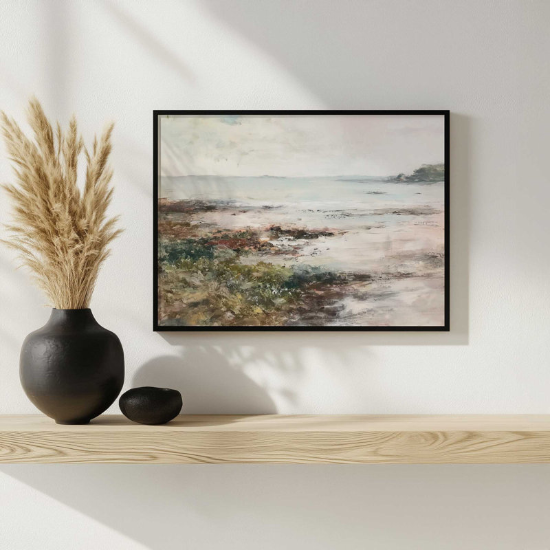 «Main Waters» par Heidi Kuntz, reproduction d'art, L 40 x H 30, Impression encadrée, Doré