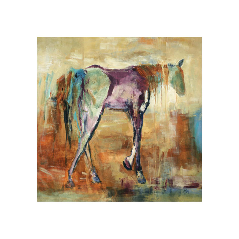 «Loose Reins III» par Chelsea Art Studio - impression d'art graphique, H 24 po x l 24 po x P 1,5 po, Plexi