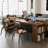 86.61"Light walnut Rectangular Solid Wood desks-109468665