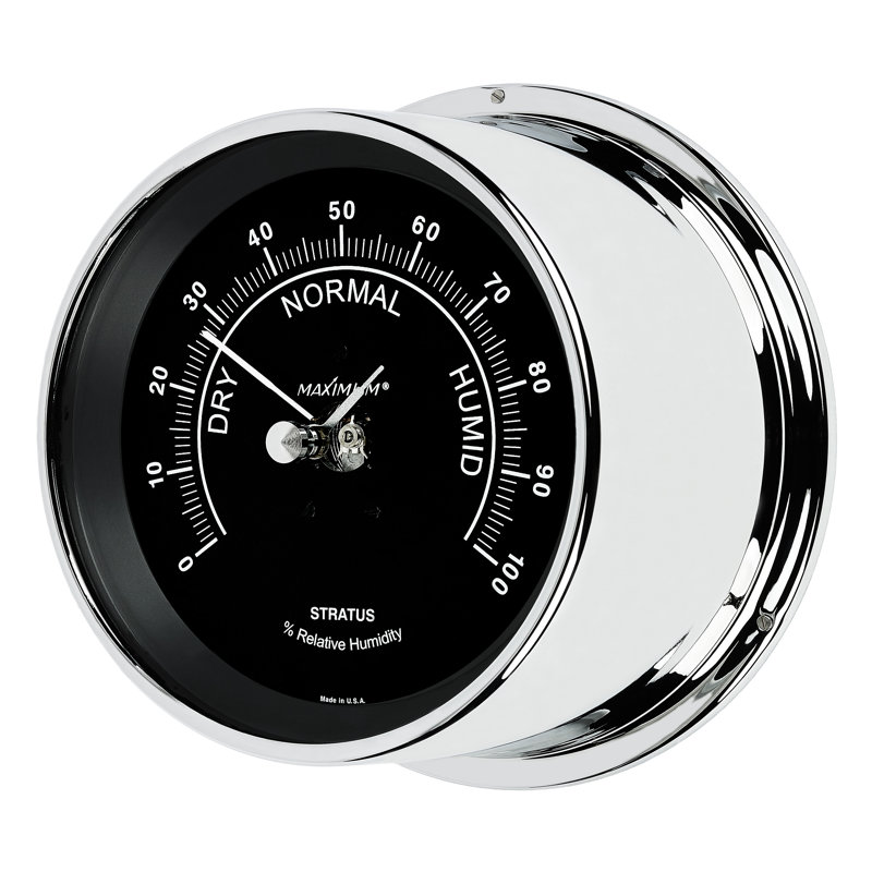 Instrument d’humidité stratus, Chrome / Noir