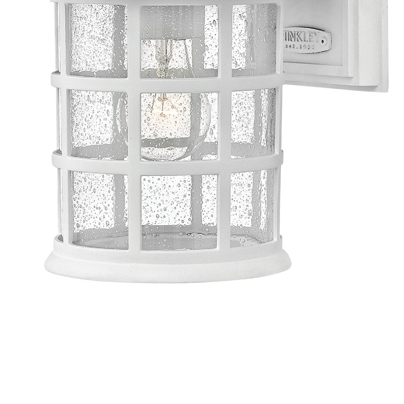 Textured White 1 - Bulb Outdoor Wall Lantern, 12.25" H x 8" W x 9" D, MED, Textured White