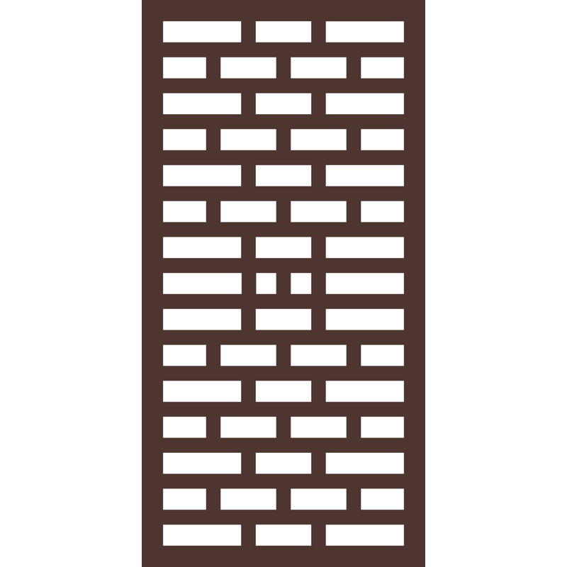 48'' H x 24'' W Brown Composite Fence Panels