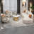94.49” Orange on White Creative Sofa Set